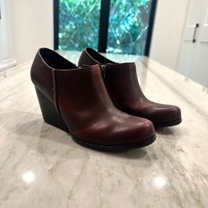 Kork-Ease Genuine Leather Wedge Bootie